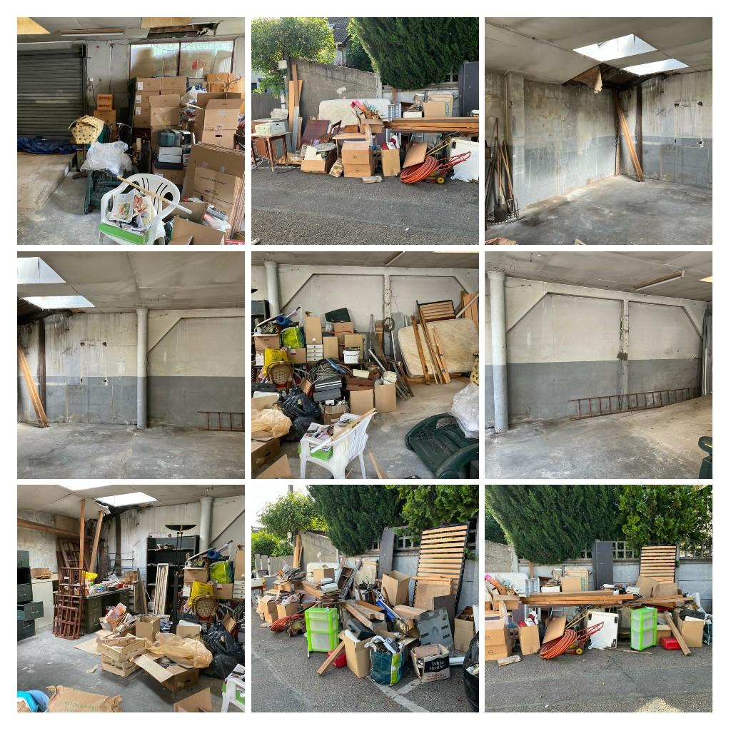 Photo avant et après d'une intervention de débarras Debarenov