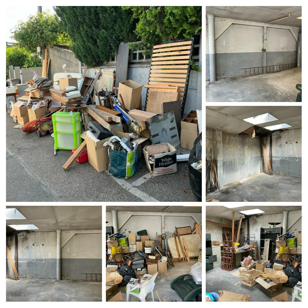 Photo avant et après d'une intervention de débarras Debarenov